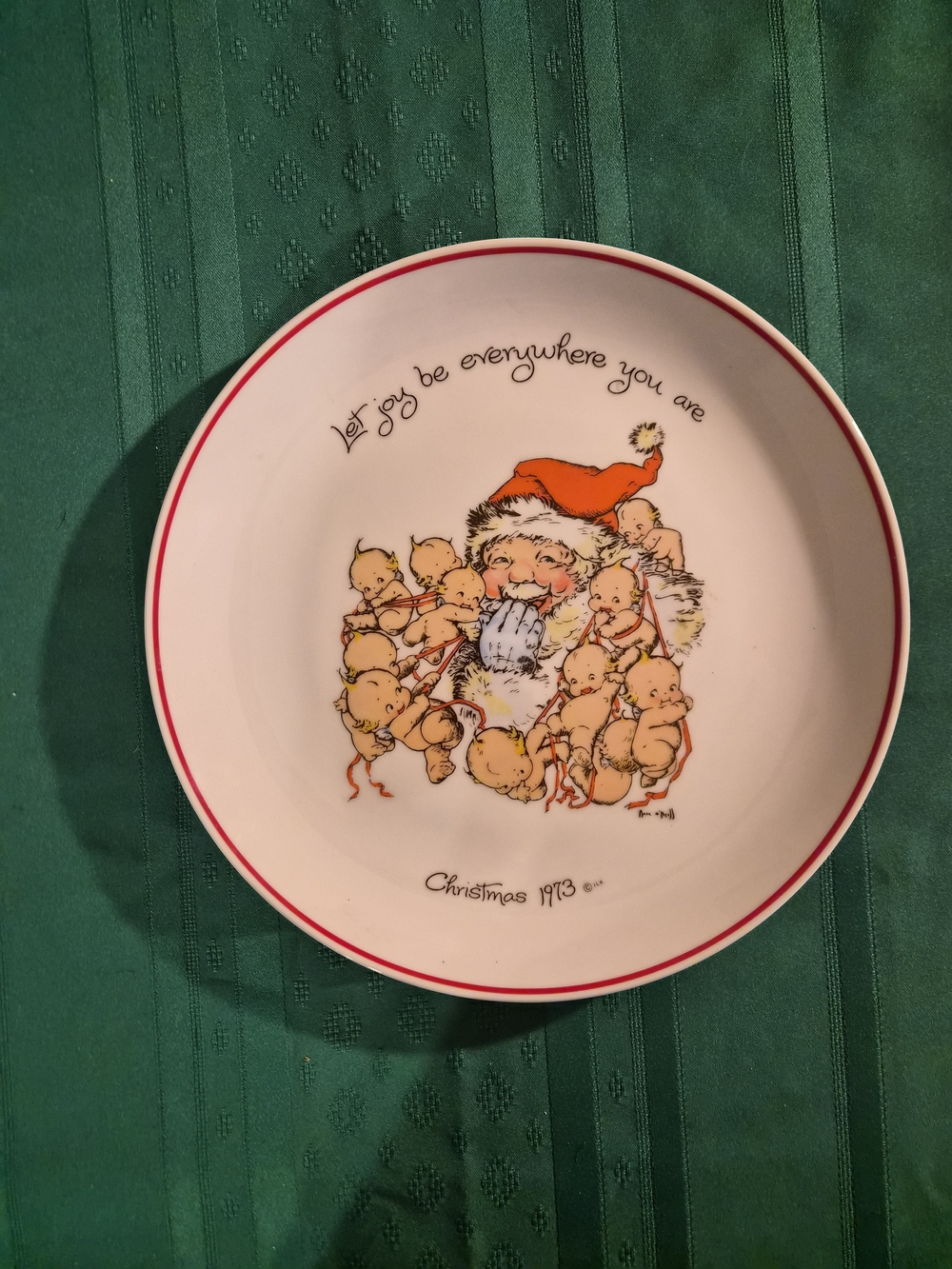 Vintage-Style Christmas Santa  Holiday Plate